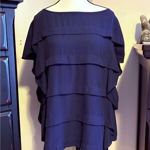 Banana Republic Deep Blue Layered Blouse